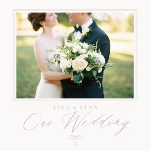 professional wedding photobook template with timeless layout