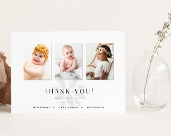 Thank You Card Template for Photographers, Photo Marketing Templates, Canva Thank You Card, Photoshop Template, INSTANT DOWNLOAD!