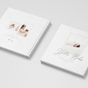 Baby Photo Album Cover Template, Baby Photo Book Cover, Newborn Templates, Baby Album Templates, Photoshop Template, INSTANT DOWNLOAD!