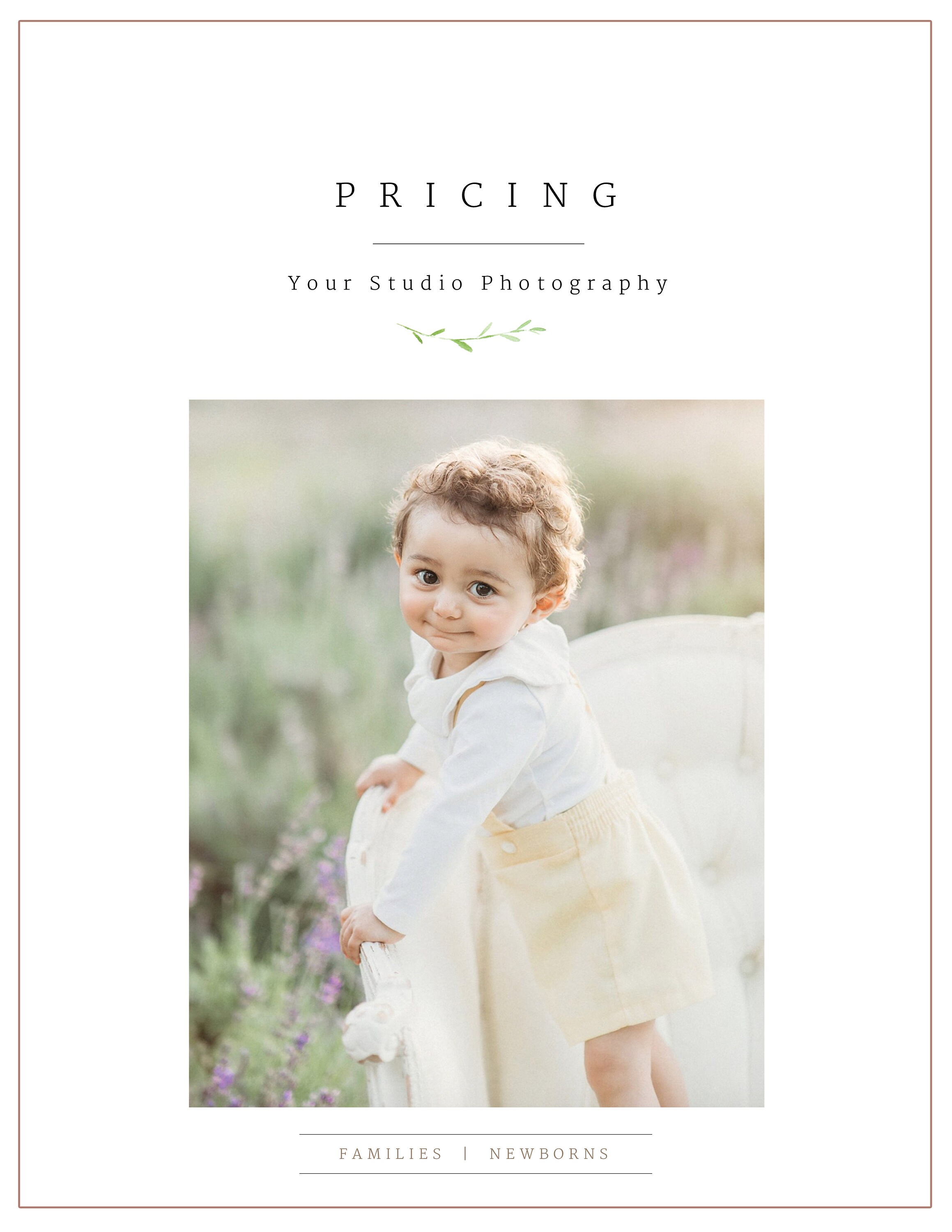 Lifestyle Photography Pricing Guide Template Photographer Etsy