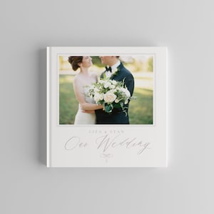 professional wedding photobook template with timeless layout