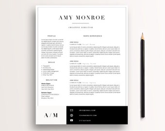 Classic Resume Template 3 page / CV Template + Cover Letter / Instant Download for Photoshop, InDesign, & MS Word