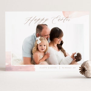 Photoshop et Canva, modèle de carte de Pâques pour les photographes, carte photo plate 5 x 7, modèle de carte Joyeuses Pâques, TÉLÉCHARGEMENT IMMÉDIAT !