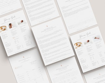 Newborn Photography Forms Bundle | Client Contract, Pricing Guide, Session Forms | Canva & Photoshop Templates | Business Forms Kit