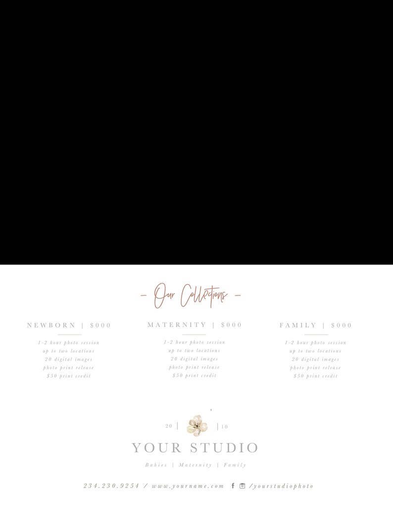 Lifestyle Photography Pricing Template Family Photographer ...