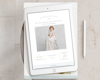 Wat te verwachten e-mailsjabloon voor fotografen, e-mail over erfgoedsessies, e-mail familieportretten, Photoshop-sjabloon - DIRECT DOWNLOADEN!