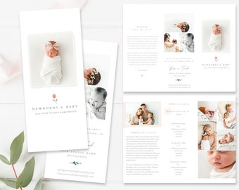 Photography Trifold Brochure, Photography Sell Sheet, Pricing Template for Photographers, Photoshop Template, INSTANT DOWNLOAD!