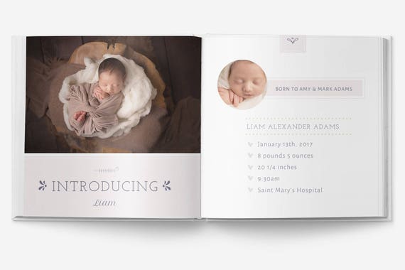baby album template for photographers 10x10 baby photo book etsy baby albumn