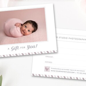 Modèle de carte-cadeau pour photographe nouveau-né, modèle de chèque-cadeau, modèles de photographe - TÉLÉCHARGEMENT IMMÉDIAT