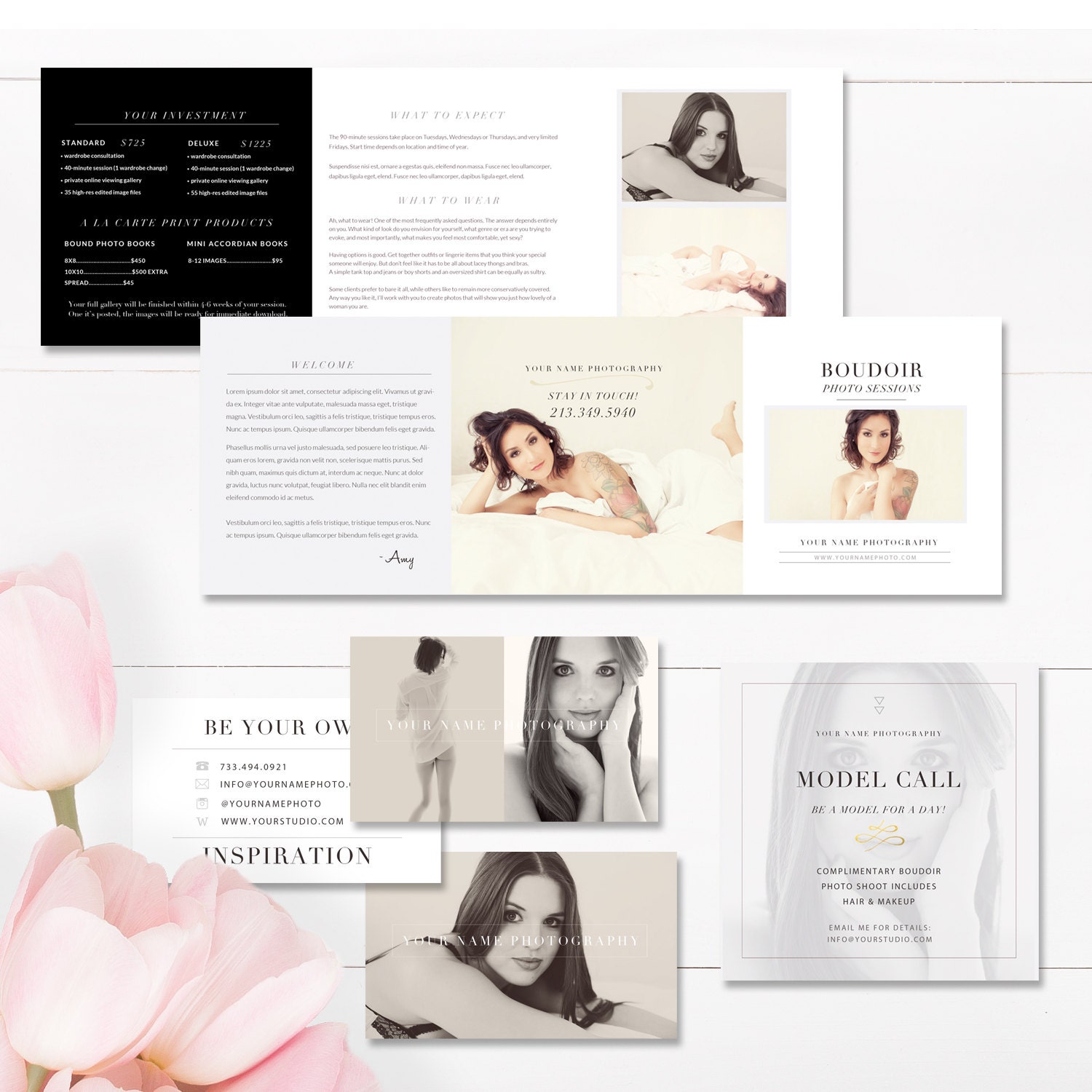 Boudoir Marketing Set Boudoir Branding Photography Etsy