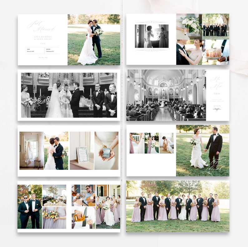 editable elegant wedding album design 10x10 and 12x12 sizes