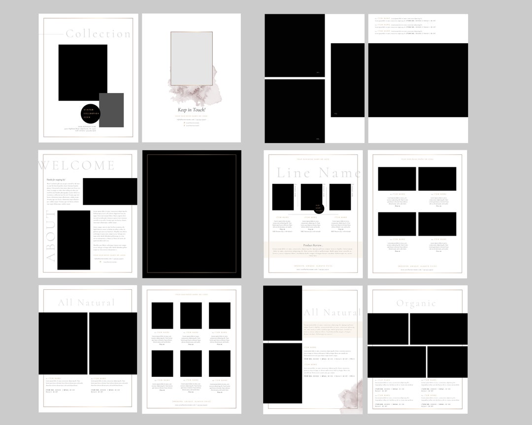 Catalog Template for Indesign, and Canva, Wholesale Catalog