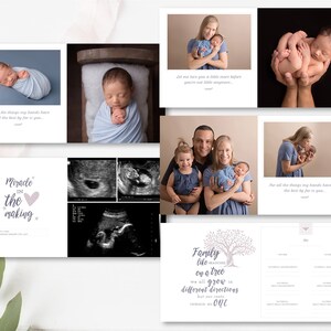 10x10 baby album template for photographers newborn photobook PSD