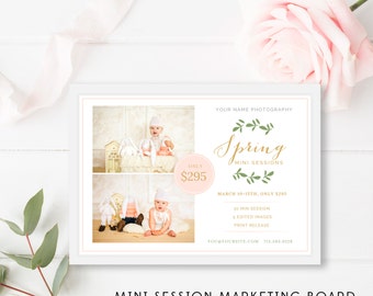 Spring Mini Session Marketing Board, Spring Mini Session Template, Spring Marketing Board, Modern Marketing Templates - INSTANT DOWNLOAD