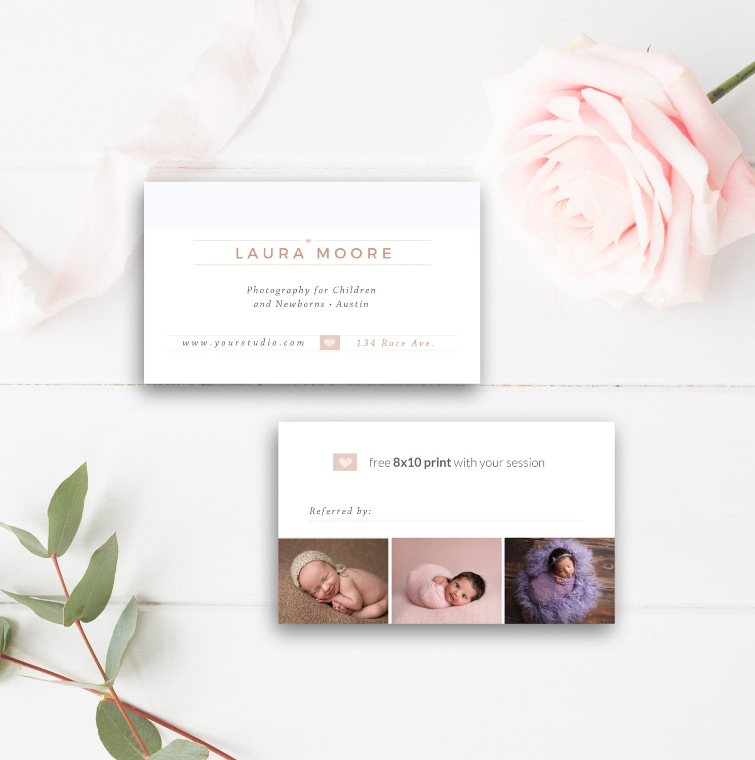 Photography Referral Card, Photoshop Template, Referral Program, Tell a