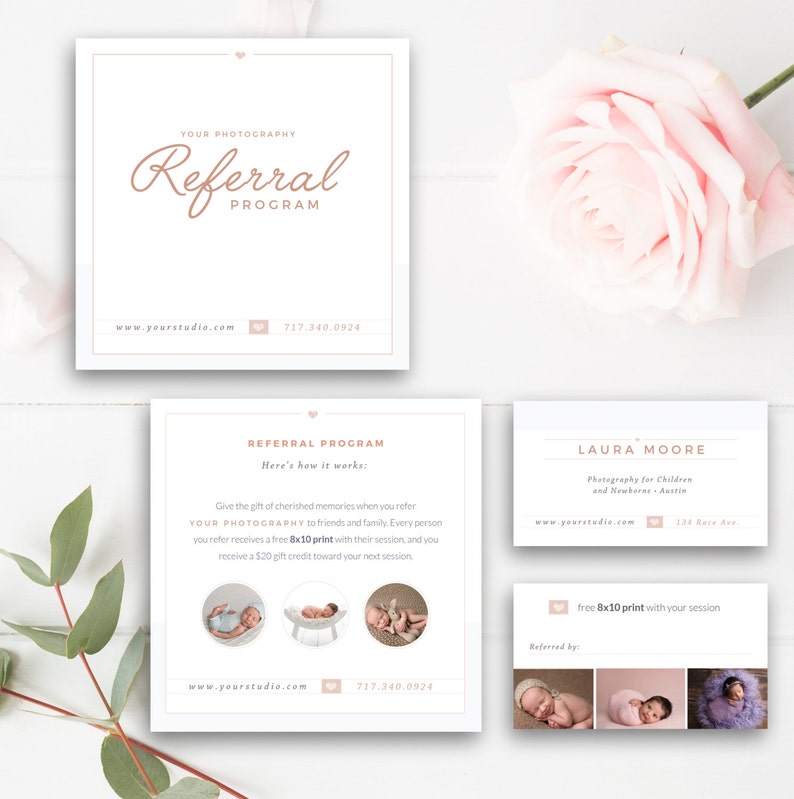 Photography Referral Card Photoshop Template Referral | Etsy