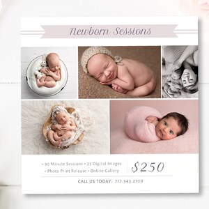 Neugeborenen Fotografen Mini Session Vorlage, Instagram Vorlagen für Fotografen, Photoshop Vorlagen - INSTANT DOWNLOAD