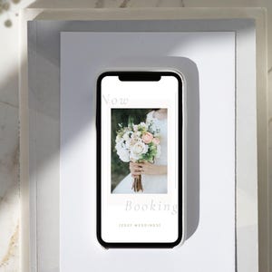 Elegant wedding photography Instagram template with space for testimonials, pricing details, or package highlights.