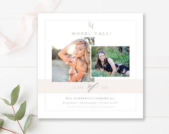 Senior Model Call Vorlage, Fotografie Casting Call, Senior Fotografie Vorlage, Photoshop und Canva Vorlage, SOFORTIGER DOWNLOAD!
