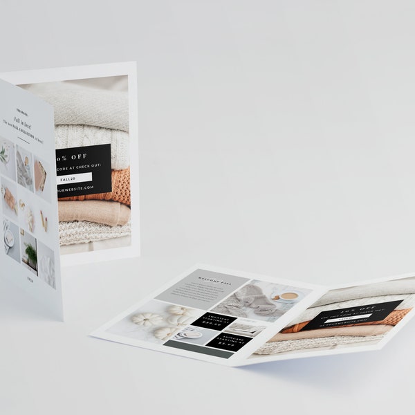 Bi-Fold Brochure, Product Brochure, Business Promo, Promotional Brochure Retail, Portfolio Brochure, Photoshop Template, INSTANT DOWNLOAD!