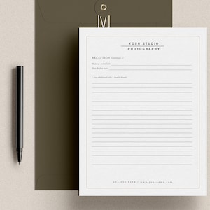 Customizable wedding planner questionnaire and business forms template set, editable in Canva and Photoshop, instant digital download