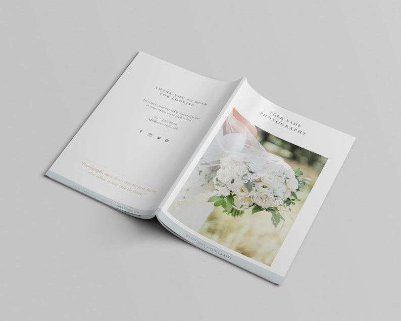 Wedding Photographer Magazine Template, Wedding Price List, Investment Templates PSD Template, INSTANT DOWNLOAD image 9