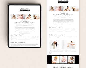 E-mail nieuwsbrief sjabloon voor Photoshop, fotografie welkom e-mail sjabloon, fotografie nieuwsbrief sjabloon - INSTANT DOWNLOAD!
