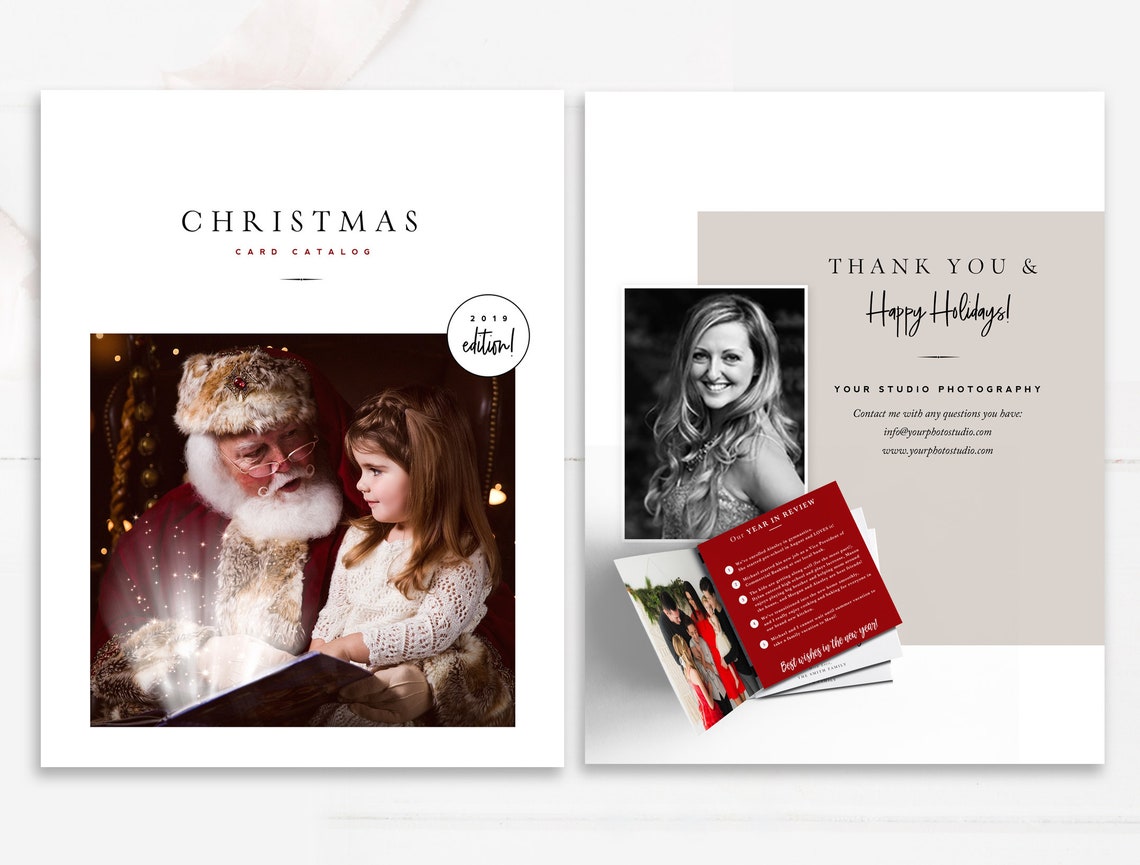 Christmas Card Catalog Template Catalog Template Etsy