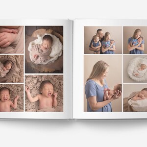 baby first year photo album template 10x10 Photoshop baby photobook design