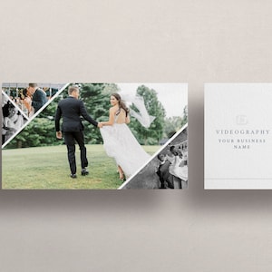 Videographer Business Card Template, Videography Marketing Templates, Photoshop Template - INSTANT DOWNLOAD!