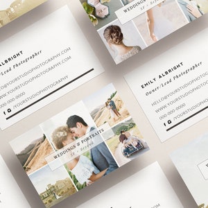 Editable Photography Business Card, Business Card Template for Photographers, Photoshop Template, INSTANT DOWNLOAD!