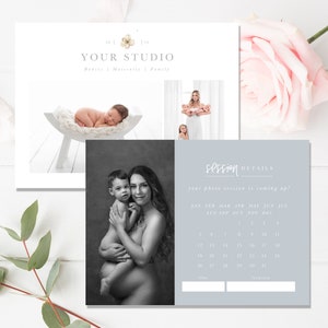 Herinneringskaart sessie, herinnering klantafspraak, fotomarketingsjablonen, Photoshop-sjabloon, INSTANT DOWNLOAD!