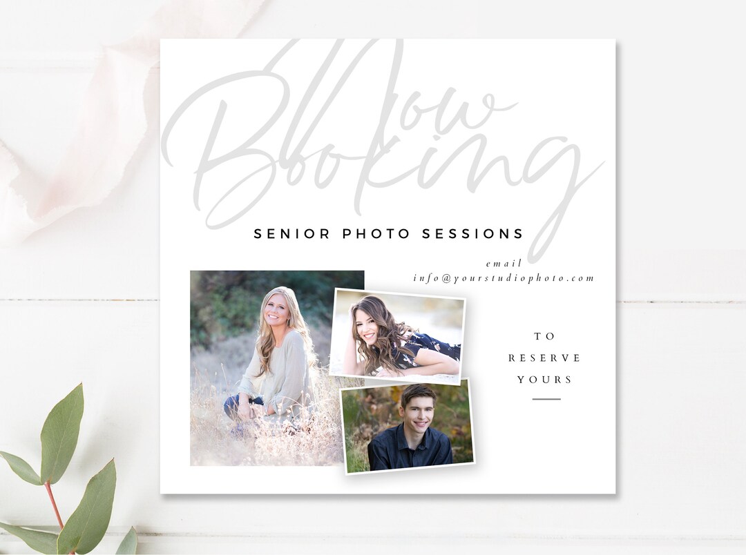 Booking Template, Mini Session Template, Senior Mini Sessions ...