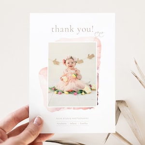 Thank You Note Cards Template for Photographers, 7x5 Thank You Card, Photography Thank You Card Template, PSD Template, INSTANT DOWNLOAD!