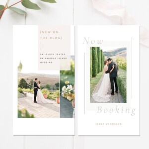 Elegant wedding photography Instagram template with space for testimonials, pricing details, or package highlights.