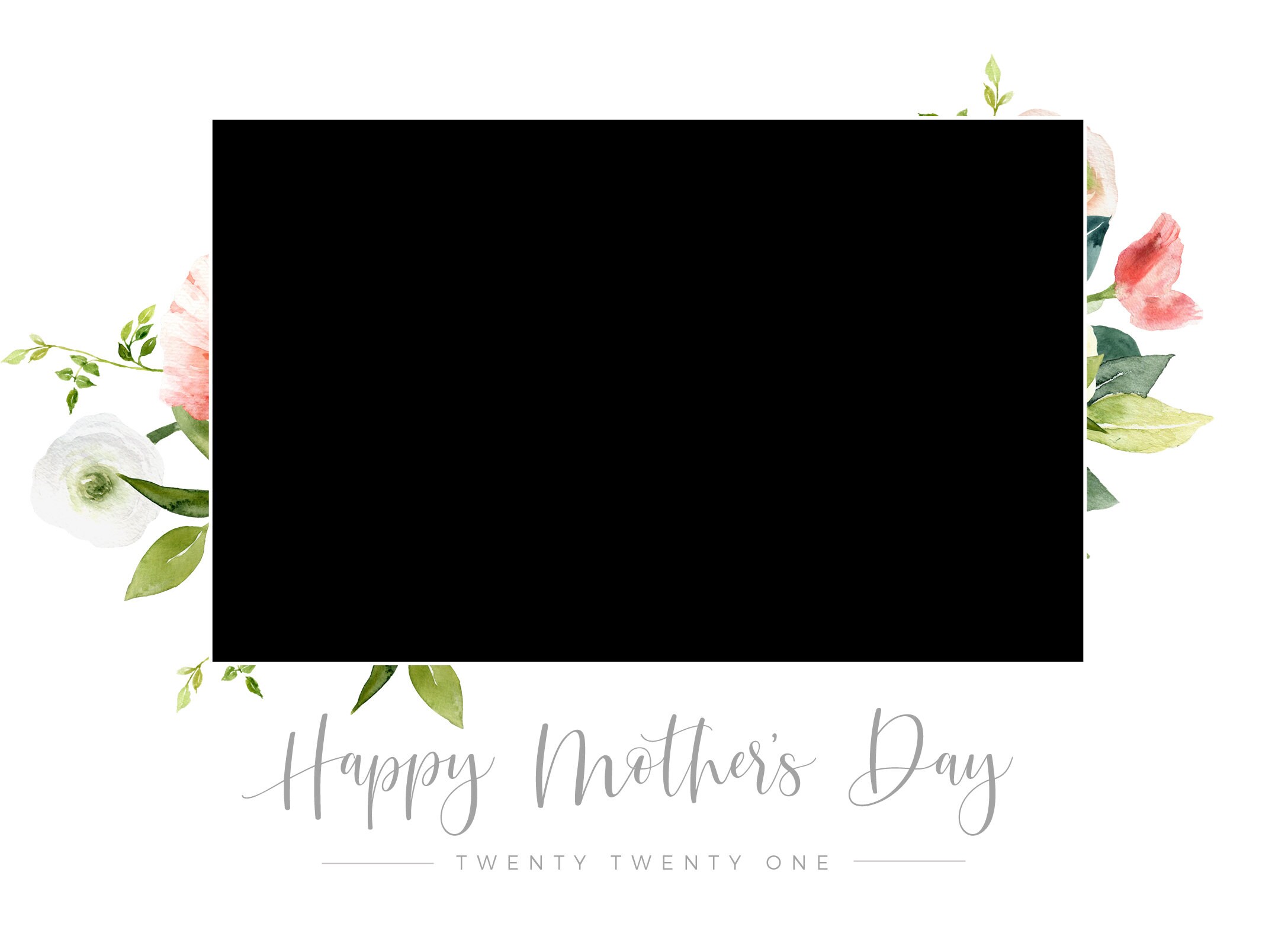 Happy Mother's Day Photo Card Template Floral Card for | Etsy