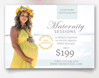 Maternity Session Marketing Board, Mini Sessions, Baby Marketing, Photographer Marketing Template, Photoshop Template - INSTANT DOWNLOAD