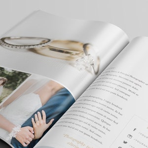 Wedding Photographer Magazine Template, Wedding Price List, Investment Templates PSD Template, INSTANT DOWNLOAD image 8