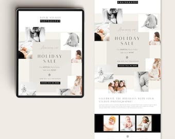 Sale Email Template for Photographers, Black Friday Sale Email, Photography Marketing Templates, Photoshop Template, INSTANT DOWNLOAD!