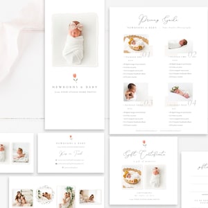 Ensemble marketing pour photographe, modèles de marque pour la photographie, brochure de prix, carte-cadeau, photo de remerciement, Photoshop, TÉLÉCHARGEMENT IMMÉDIAT !