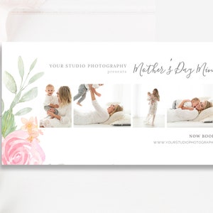 Mother&#39;s Day Mini Session Template, Facebook Template, Photoshop Templates for Photographers, INSTANT DOWNLOAD!