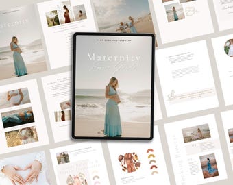 Pre-Written Maternity Photography Client Guide Template, Canva Style Guide for Photographers