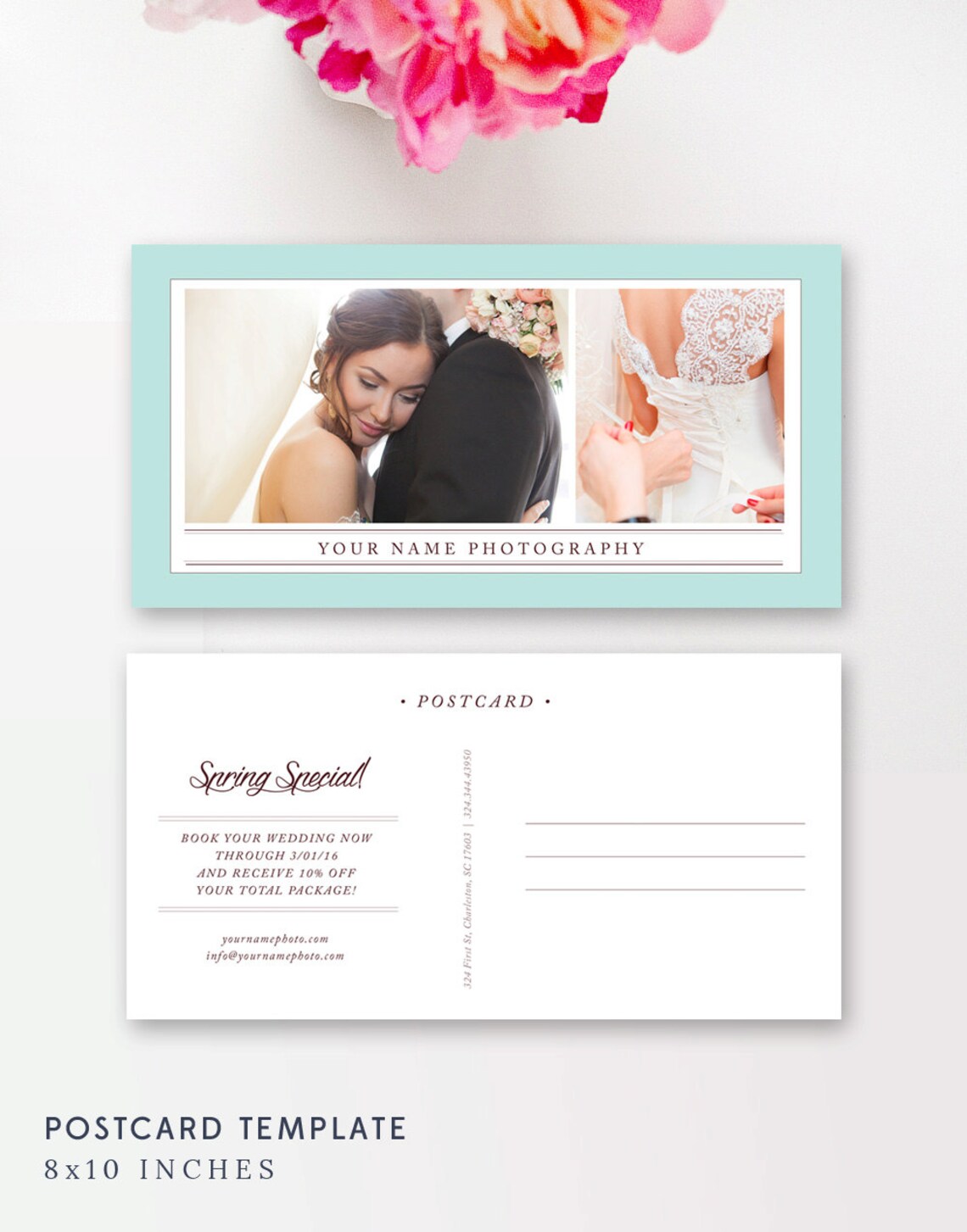 INSTANT DOWNLOAD Postcard Template for Photographers Photo Etsy