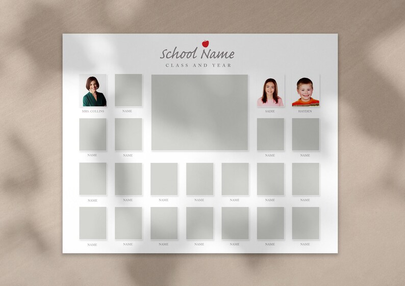 8x10 School Composite Template School Photography Template Etsy