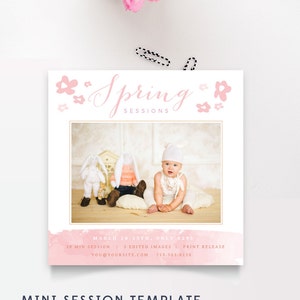 Mini Session Template, Spring Mini Session Template, Photography Marketing Template for Instagram and Facebook - INSTANT DOWNLOAD