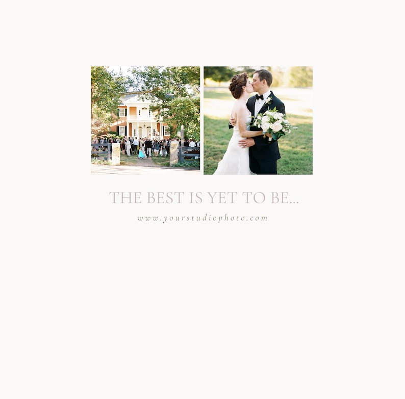 professional wedding photobook template with timeless layout