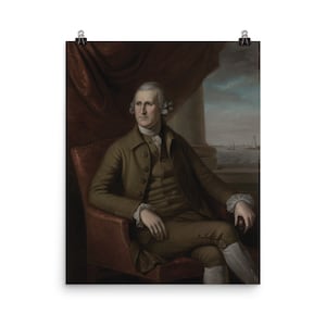 Vintage Portrait von Gentleman (PRINT) / Kostenloser Versand / Europäische Prints / Posted Art Prints / Vintage Gemälde