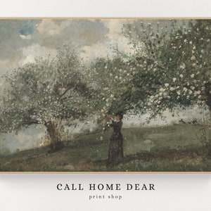 Vintage tree landscape (DIGITAL) | Tree Orchard Painting | Antique Trees | Digital PRINTABLE | S03-02
