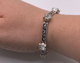 Vintage wedding bracelet | Glam rhinestone bracelet for evening wear