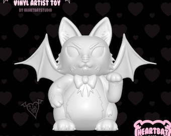 Paint Your Own Toy - Blank Catbat Toy - Designer Toy - Vinyl - Plastic Art Toy